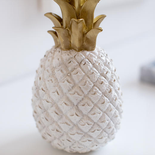 北欧ins客厅酒柜书柜书架装饰摆设 白色菠萝摆件