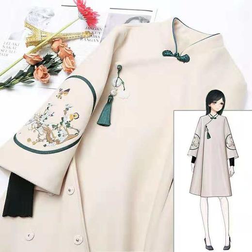 LZ23(亲子装课）复古风毛呢大衣外套，中国风清宫风 商品图0