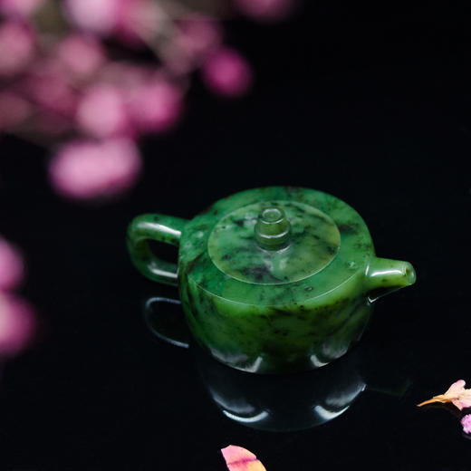 和田玉（碧玉）玉壶--钟鼓壶（宋鸣放6671）130.08g 商品图2