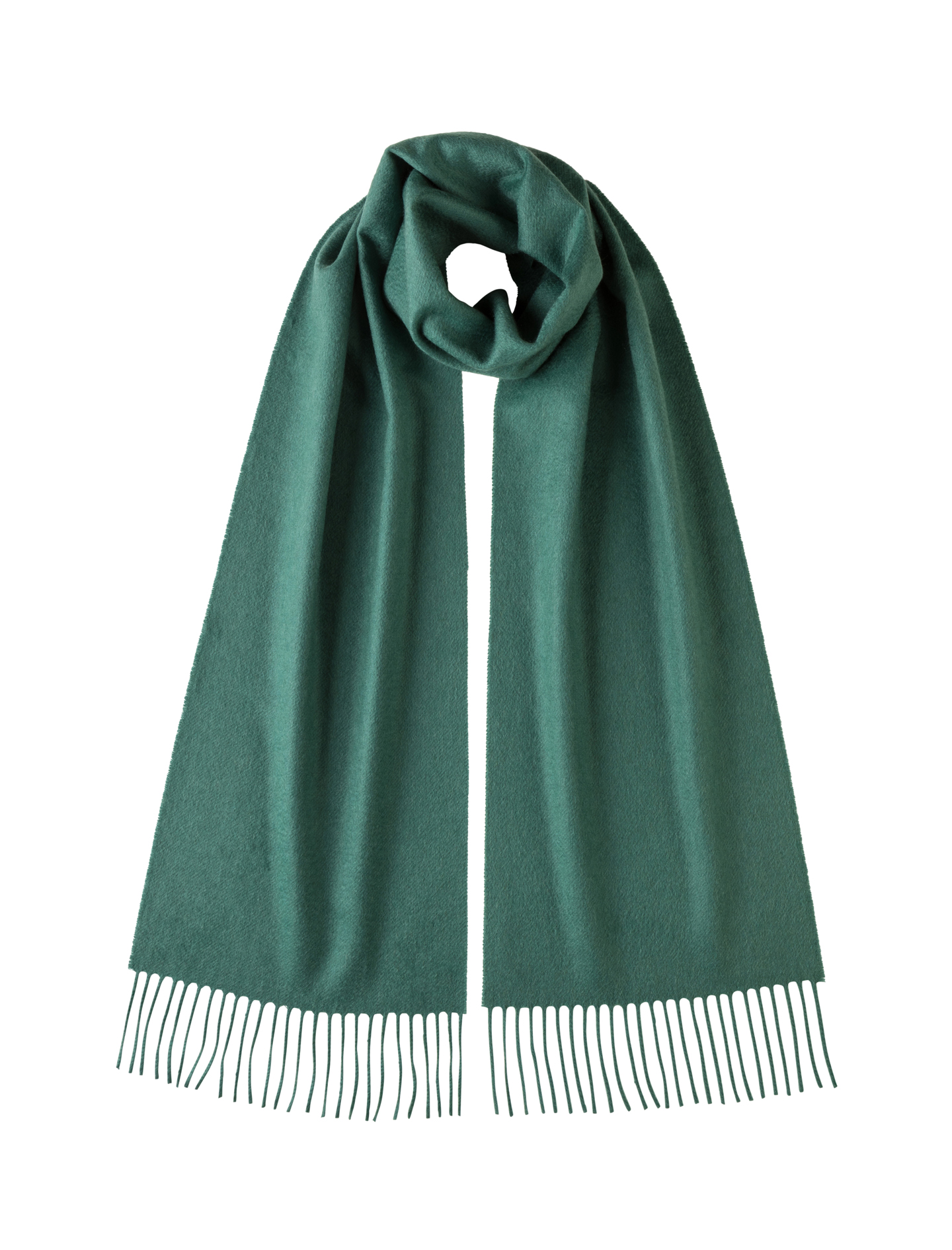 180×25cm 纯羊绒围巾 青灰绿
