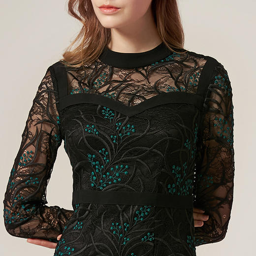 EITIE爱特爱品牌女装商场同款修身婚礼约会晚礼服女新款中裙5877503 商品图3
