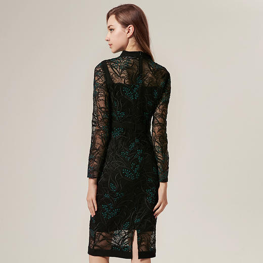 EITIE爱特爱品牌女装商场同款修身婚礼约会晚礼服女新款中裙5877503 商品图4