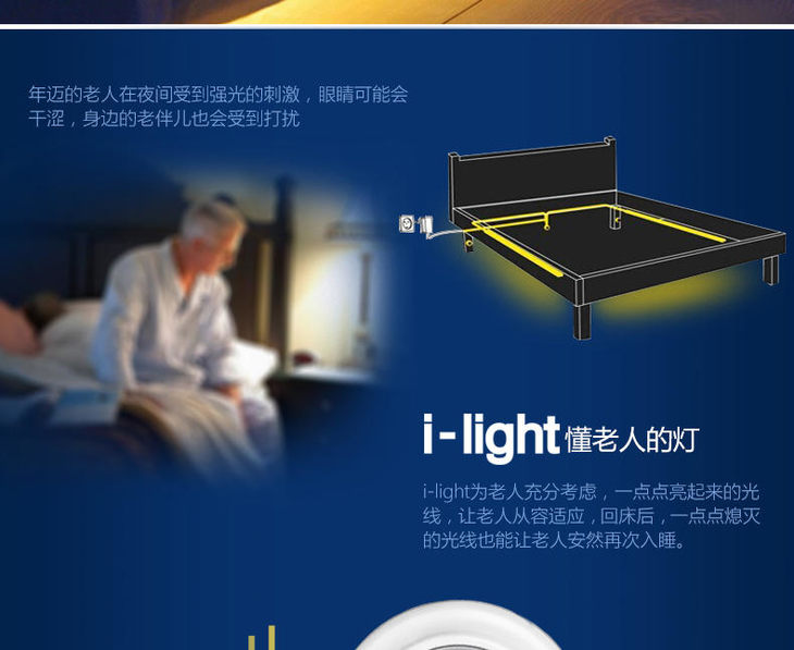 i light智能感应起夜床灯老人小孩半夜起身自动照明