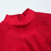 EITIE爱特爱品牌女装秋季优雅立领日常婚宴绣花红色礼服女5877523 商品缩略图5