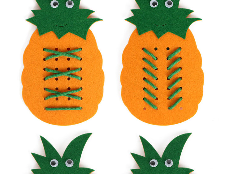 幼儿园 不织布穿线菠萝 (宁波2号仓库)