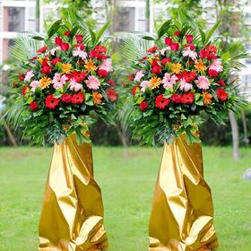 金玉满堂 单个  20朵各色芙兰，10支康乃馨，10支玫瑰，3朵百合(1631)