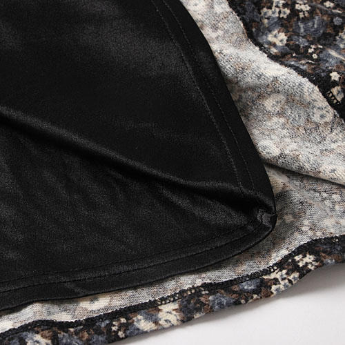 S码长袖碎花连衣裙秋中长裙 B92 商品图2