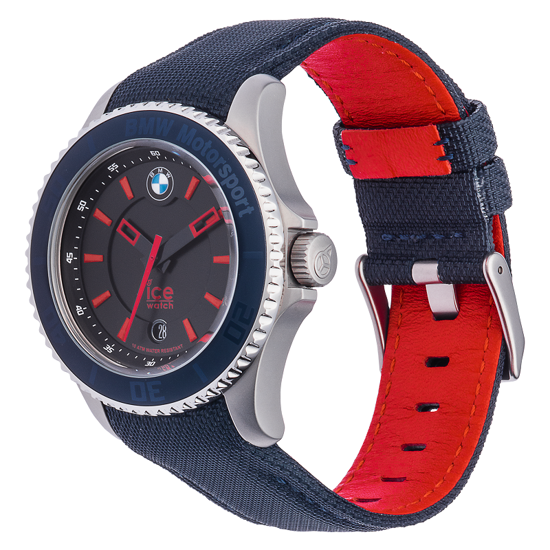bmw ice-watch手表 三针/蓝外红内