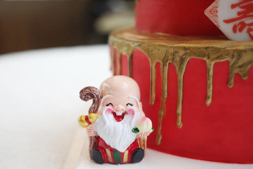 场景主题蛋糕系列｜寿星公 寿星婆 寿桃 祝寿双层，如图款式，新鲜水果，动物性淡奶油~ 商品图2