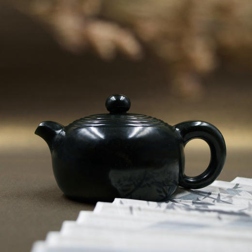 和田玉（青玉）玉壶--波纹壶（宋鸣放6678）162.41g 商品图1