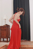 AtelierMissLu / Valentina 嘉年华红挂脖露背长礼服 商品缩略图1