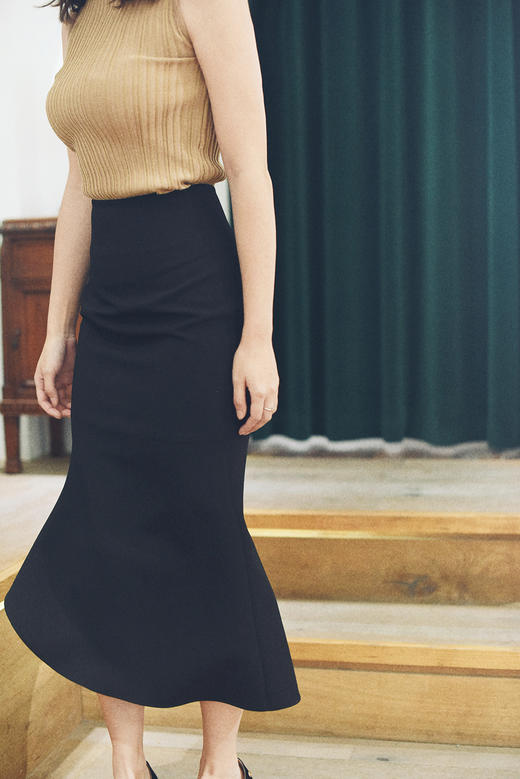 Atelier Miss Lu / Olga-黑色不规则鱼尾半身裙 商品图6