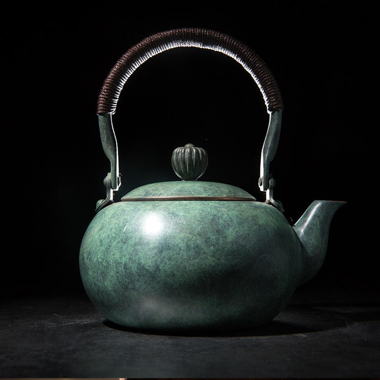 朱炳仁铜 百年铜艺世家 七巧柳绿壶