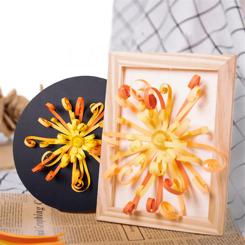 重阳节衍纸菊花创意菊花手工环创作品diy材料包