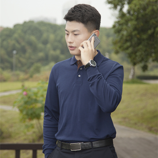 男式长袖POLO衫