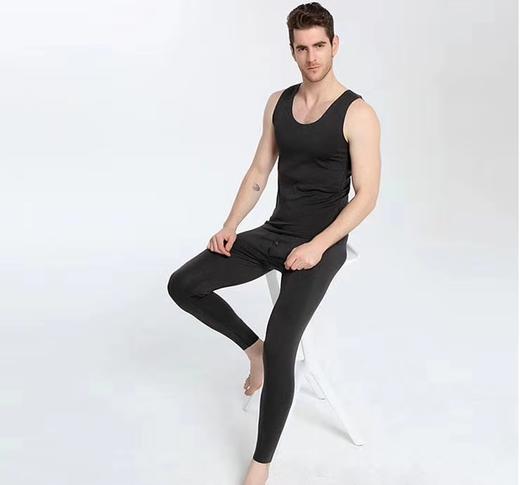 竹纤维男士德绒无痕蓄热背心1613 商品图0