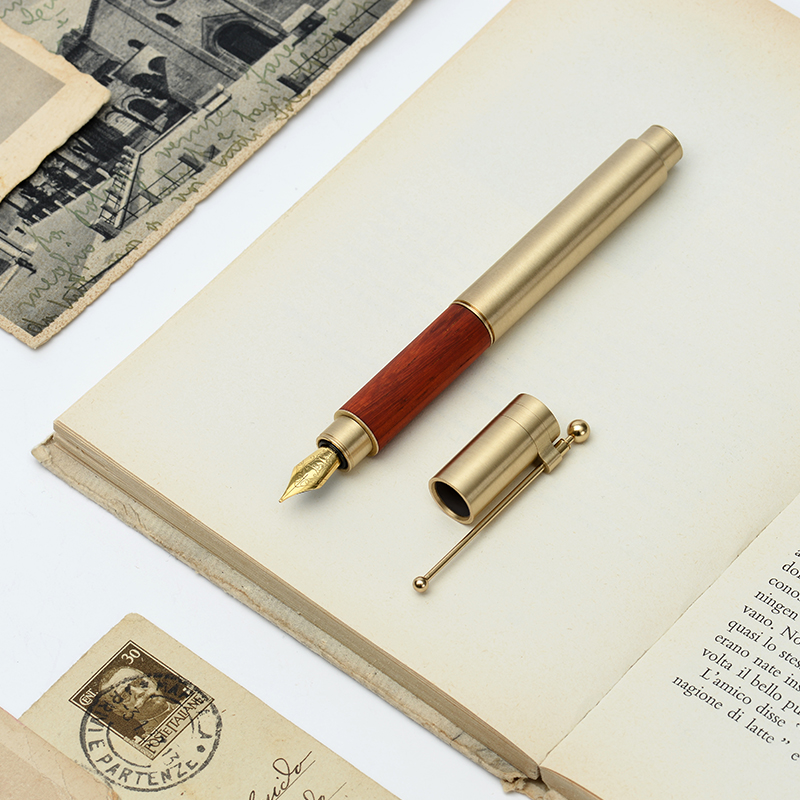 时光钢笔 | 私人定制，经典复古，黄铜实木组合出成熟气质