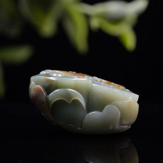 和田玉（青玉）独籽把件--并蒂同心/连年有余 248g 商品图4