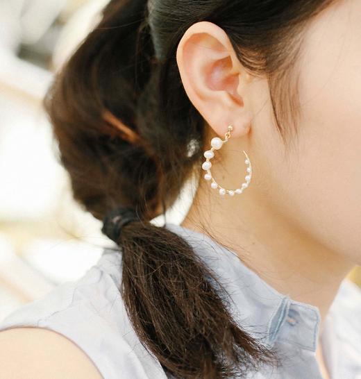 SpoiledBart Jewelry 14K注金天然淡水珍珠耳钉 商品图1