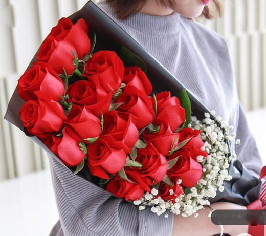 相爱时光  19枝红玫瑰，搭配满天星（1501）） 商品图1