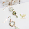 SpoiledBart Jewelry 浅绿色系不对称耳环 商品缩略图0