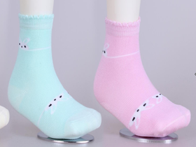 竹纤维印兔小童袜5513