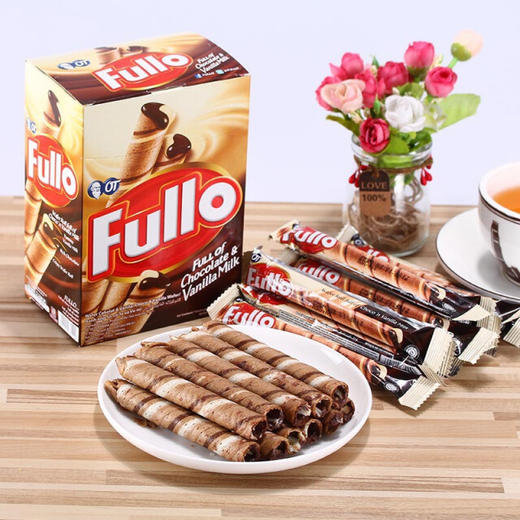 福丽奥香草牛奶味注心威化卷(18支装）180G 商品图1