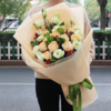 香槟丽人 -11支香槟玫瑰，洋桔梗，黄莺点缀（1657） 商品缩略图0