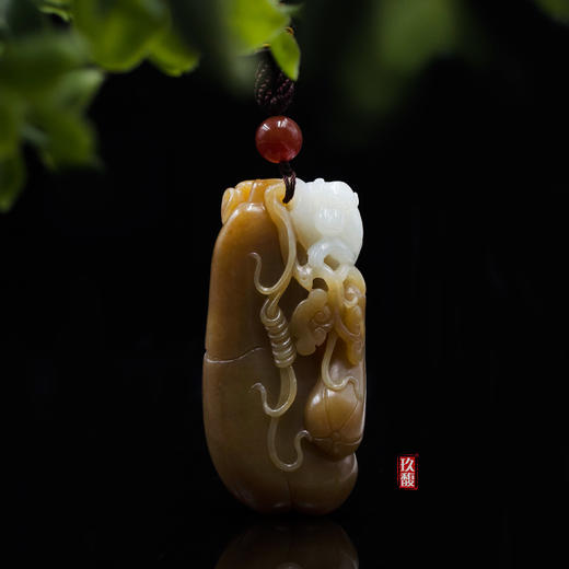 和田玉（糖白玉）把件--加官封侯 商品图0