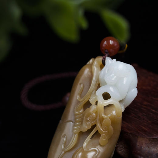 和田玉（糖白玉）把件--加官封侯 商品图4