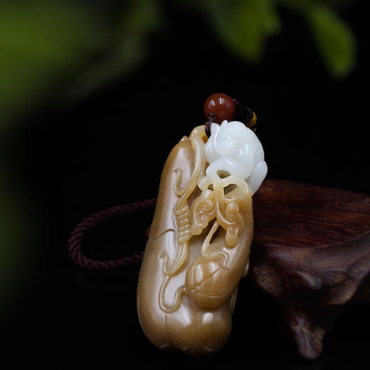 和田玉（糖白玉）把件--加官封侯 商品图3