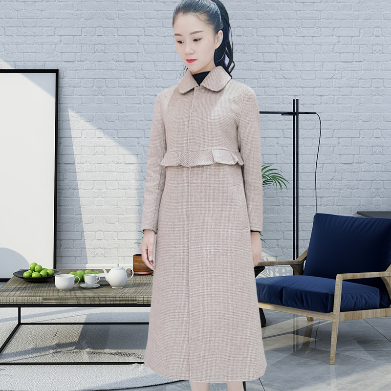 她之蝶冬季上新高腰双面羊绒大气名媛风大牌气质风1840028