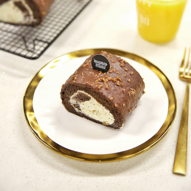 " 柚子巧克力脆脆 " 瑞士蛋糕卷【来自夏天清香的味道】【一卷8个 统