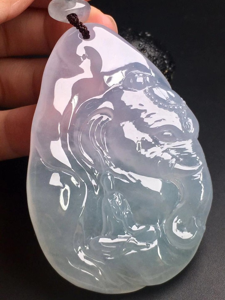 【12767】翡翠冰糯种普贤观音