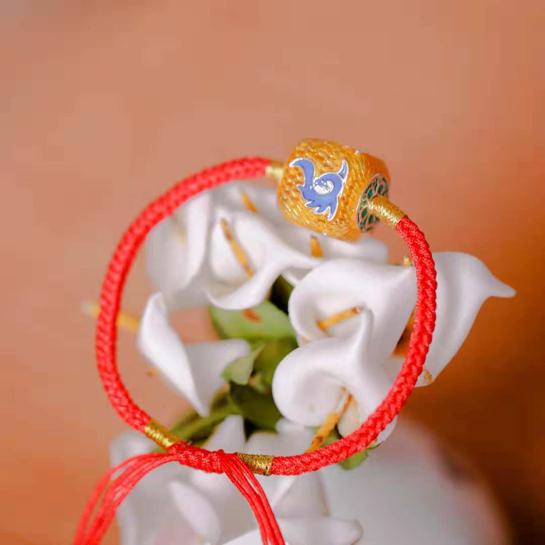 景泰蓝有凤来仪方珠手绳