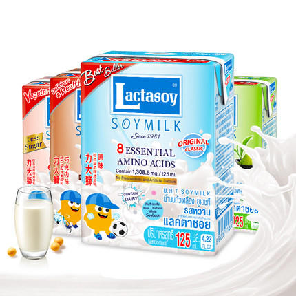 力大狮泰国豆浆125ml 泰国进口早餐饮料 商品图0