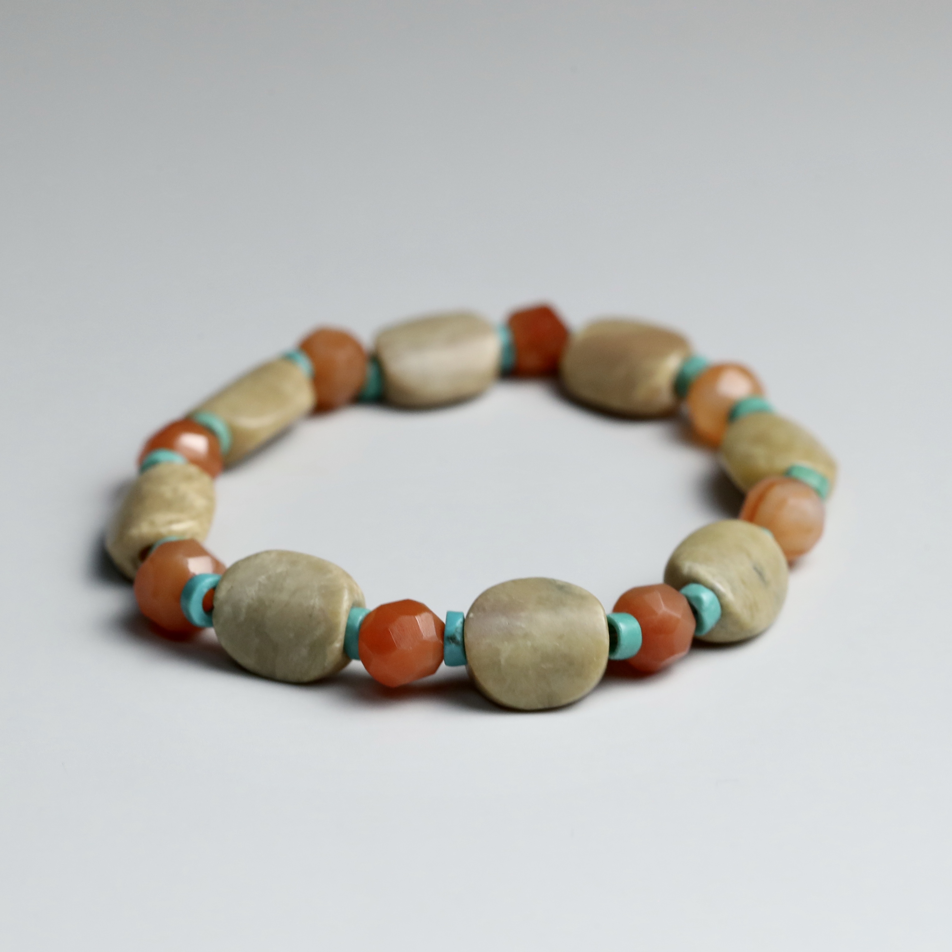 西周玉龟背 西亚高古磨面红玛瑙手串 - 洪艺宁古代珠宝工作室