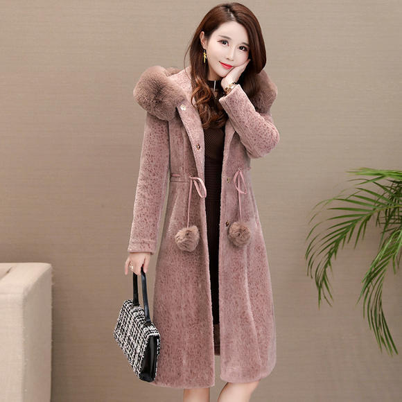 冬季貂绒加厚黄金貂毛绒大衣 qym-os-18ny70