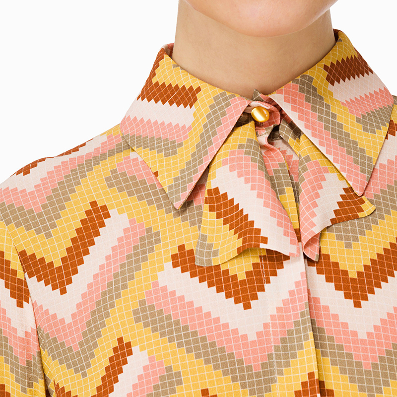 意大利elisabetta franchi 翻领波普风衬衫9395840544