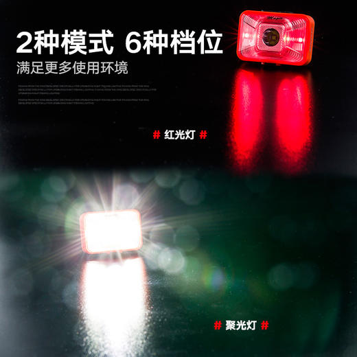 山力士 幻影 充电式 一灯四用头灯 商品图4