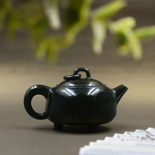 和田玉（青玉）玉壶--三足环钮壶（宋鸣放6687）206.53g 商品图1