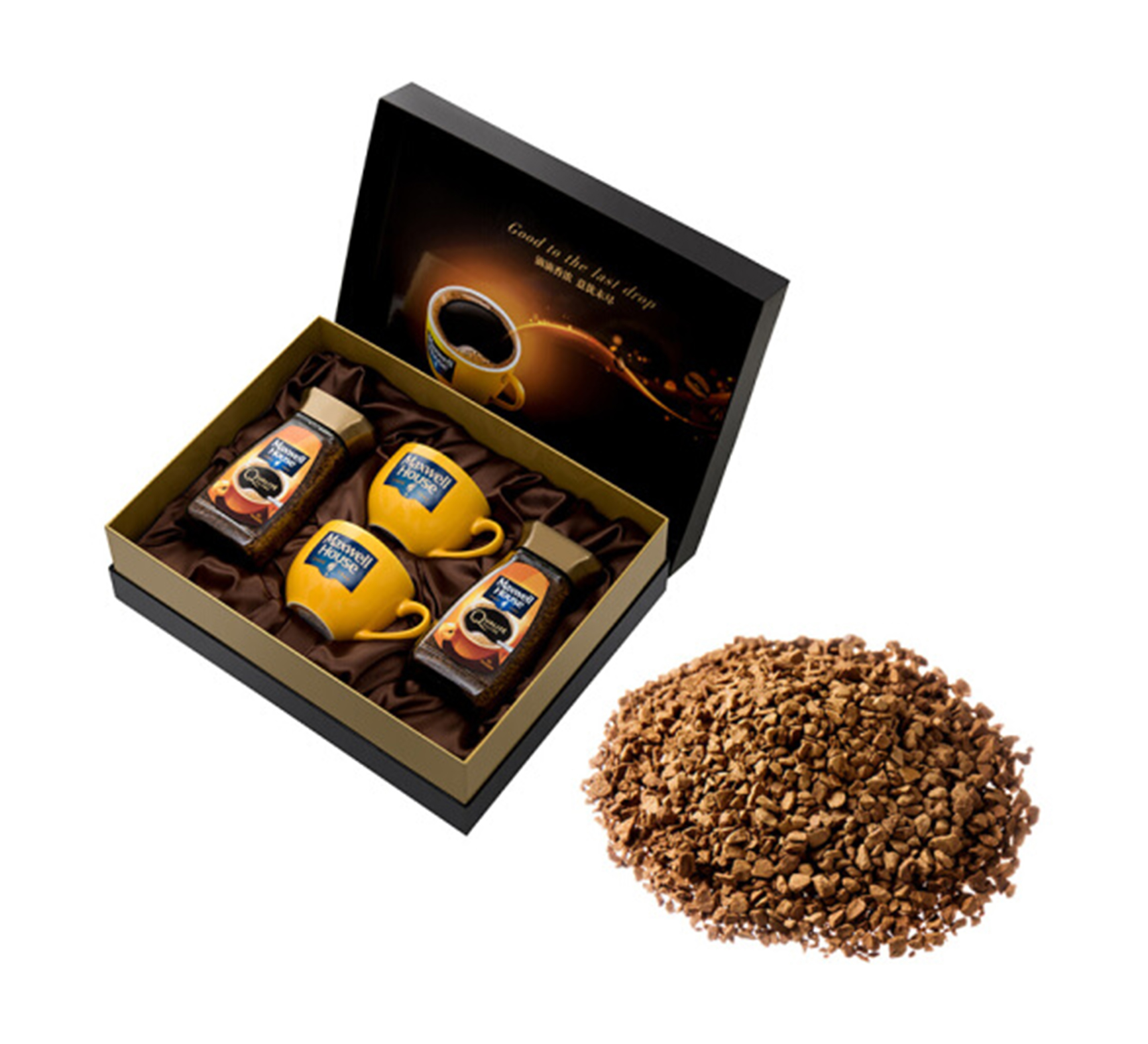 麦斯威尔金咖咖啡礼盒装(os)麦斯威尔100gx2瓶