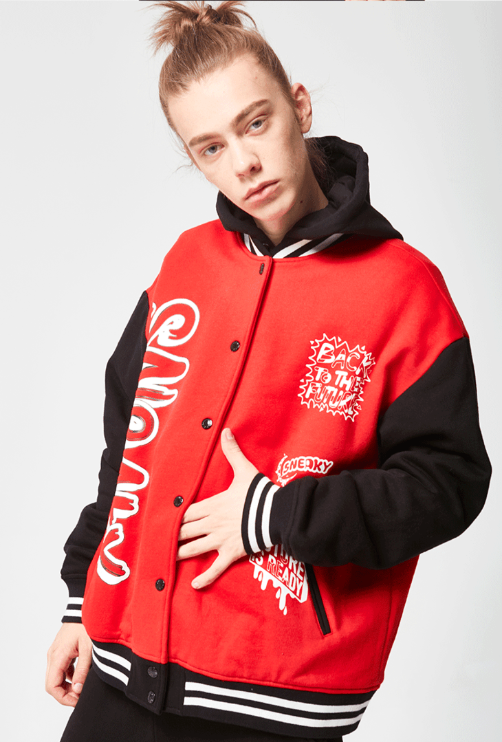 圣诞特供【sneaky】18冬季棒球服男休闲潮牌女装夹克保暖短外套男情侣