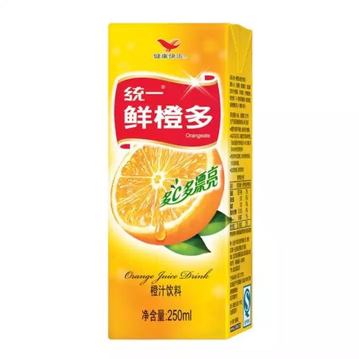 统一 鲜橙多250ml*24盒/箱(橙汁饮料)新老包装随机发货