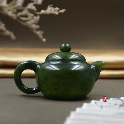 和田玉（碧玉）玉壶--宫廷壶（宋鸣放6667）128.06g 商品图0