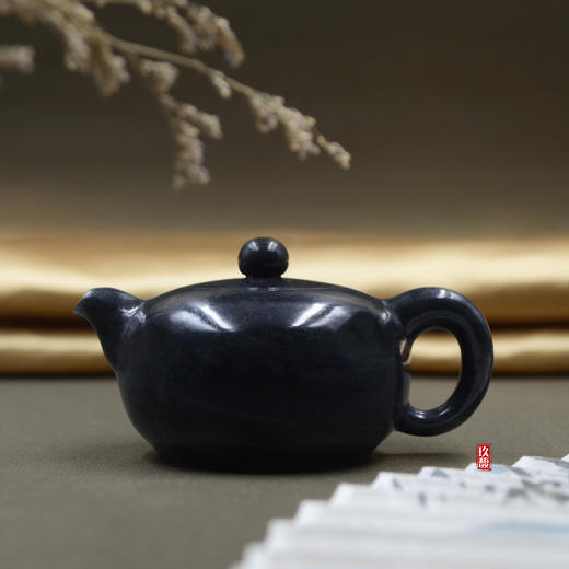 和田玉（青花）玉壶--西施壶（宋鸣放6640）135.75g 商品图0