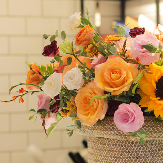 Flowerbene【花有独钟】私人订制温暖系列手捧花篮 商品图4