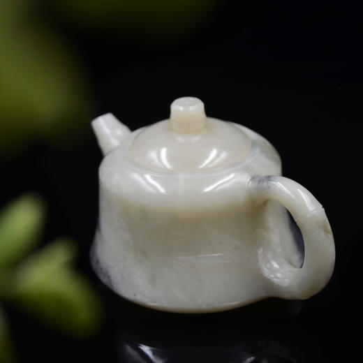 和田玉（青花）玉壶--竹节把钟情壶（宋鸣放6649）209.06g 商品图4