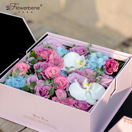 Flowerbene【花有独钟】私人订制花粉紫色系绅士盒多款 商品图4