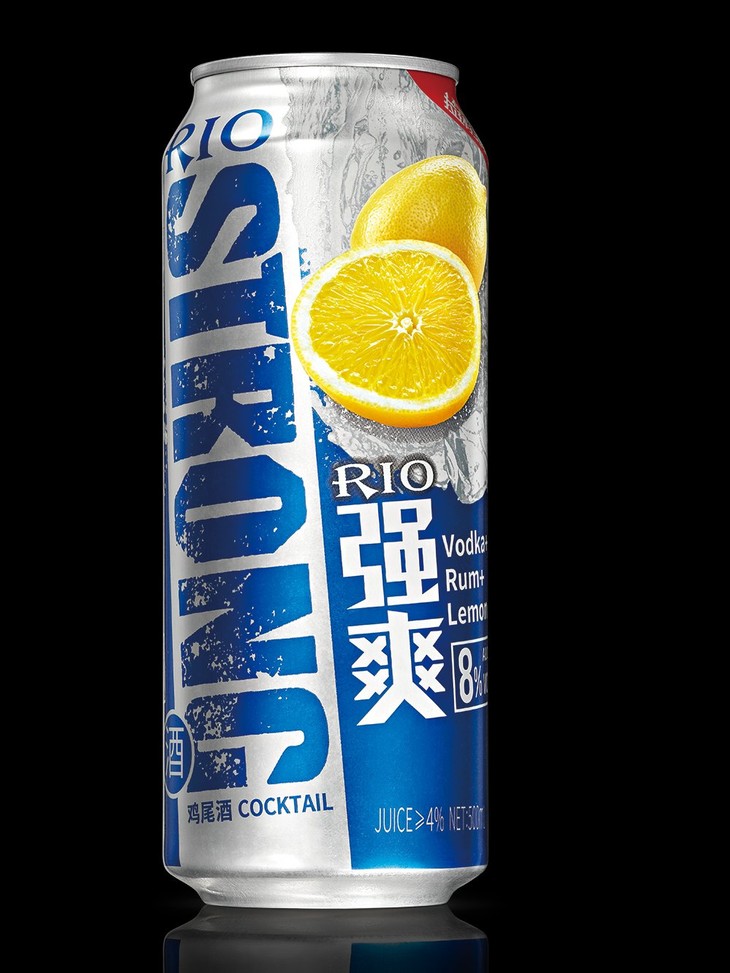 锐澳(rio)鸡尾酒 强爽8% 【柠檬 风味】 500ml*12罐